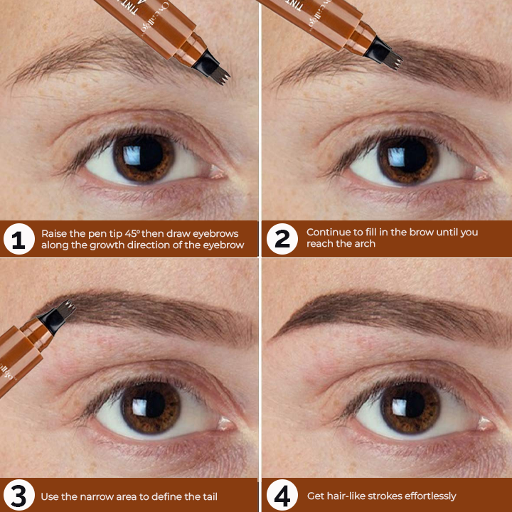 Buy Eyebrow Tattoo Pen Miniature four-forked eyebrow pencil Durable  Long-lasting waterproof eyebrow pencil，Creates Natural Looking Brows  Effortlessly Online at desertcartINDIA